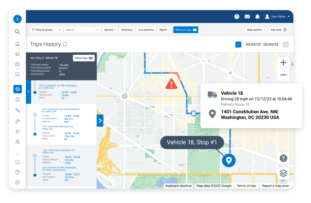 gridline-mygeotab-map-trips-history